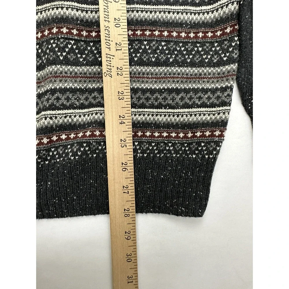 Tricots St. Raphael Sweater Mens XL Charcoal Striped Acrylic Blend Soft NWT